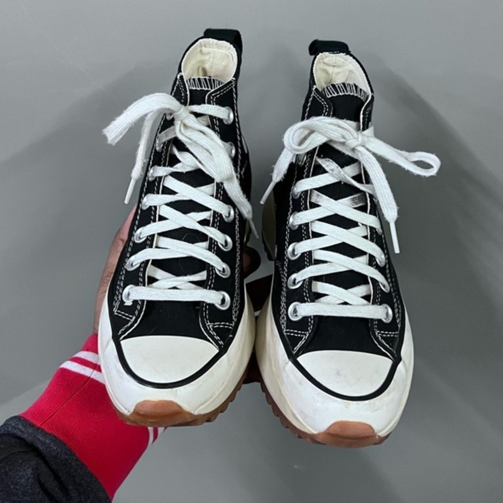 Converse x JW Anderson Run Star Hike High Top Sneakers Black White Womens US 5 - Picture 2 of 7